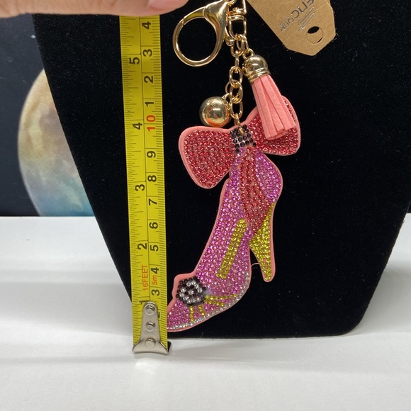 High heel pink bling bag key charm - Picture 6 of 6